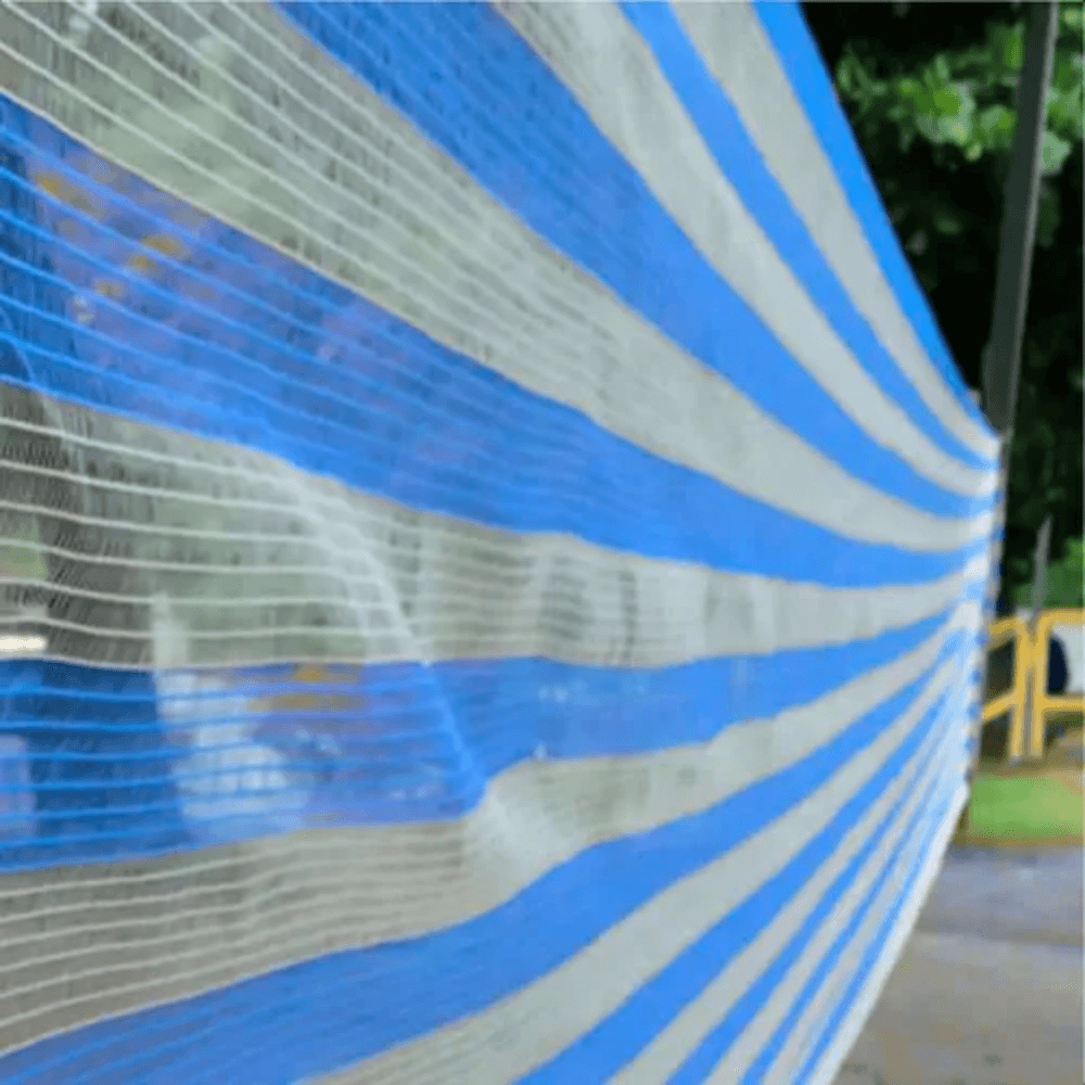 TELA TAPUME NYLON AZUL/BCA PESADA 1,20X50M TEX - Imagem 2